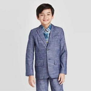 Cat and Jack blue chambray blazer size 8